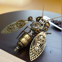 Steampunk Bee 3D Puzzle Golden Insect Model Metal Kit