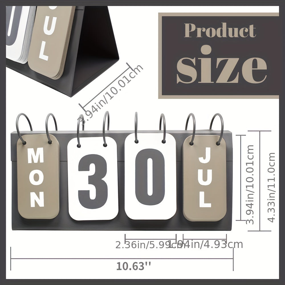 Metal Desk Calendar Standing Flip Desktop Perpetual Flip Calendar
