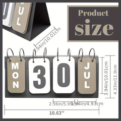 Metal Desk Calendar Standing Flip Desktop Perpetual Flip Calendar
