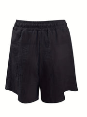 Solid Drawstring Shorts for Women