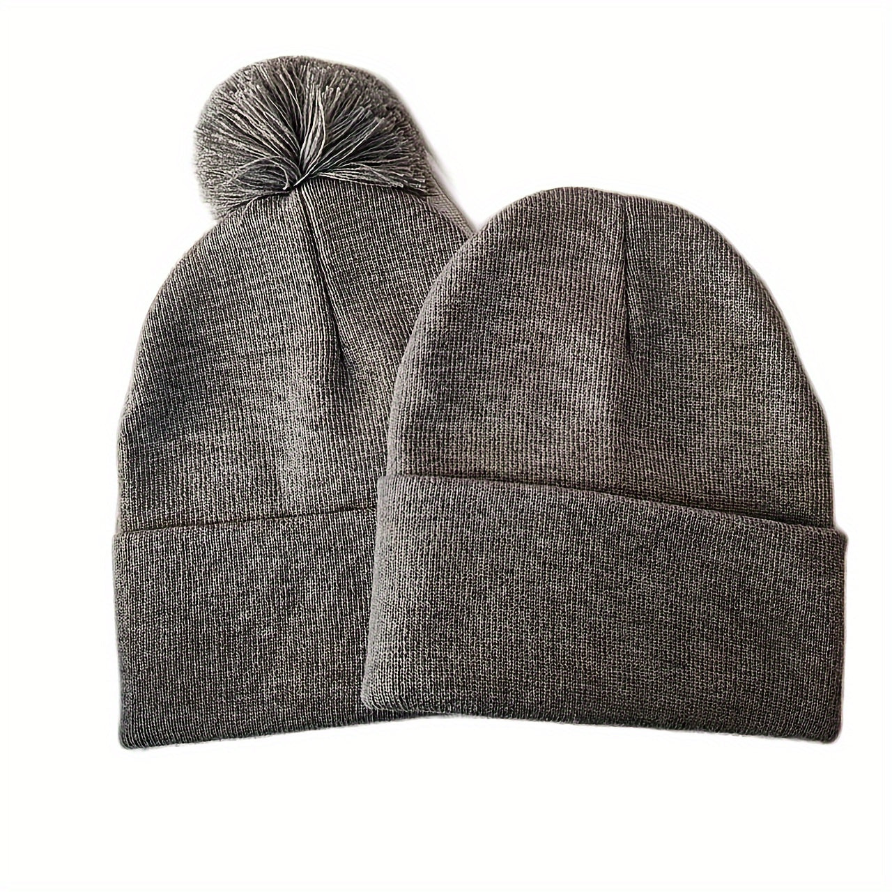 2 Pack Knitted Hat Men's Outdoor Casual Warm Beanie