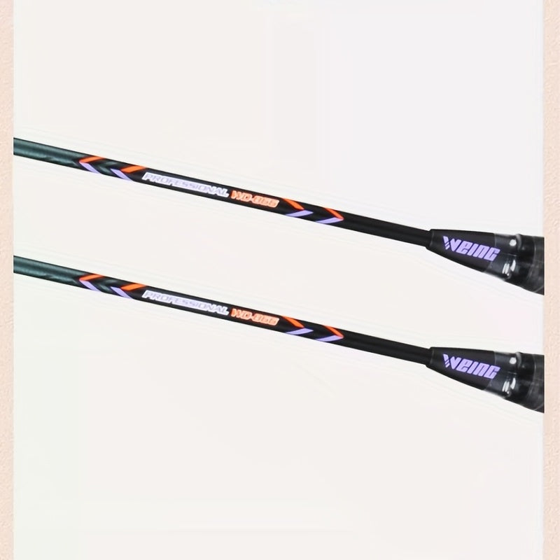 WEING Carbon Fiber Badminton Racket Set 2 Rackets Adult Training