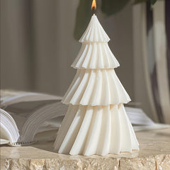 2pcs Christmas Tree Candle Making Silicone Molds - DIY Aromatic Wax Candle Soap