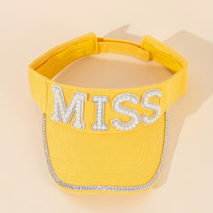 Y2K Rhinestone Decor Visor Hat Candy Summer UV Protection Lightweight Golf Cap