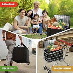 XL Insulated Bag Keeps Food Hot & Cold Reusable Grocery Tote Soft Cooler