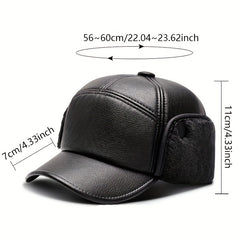 Velvet Windproof Ear Protection Cap Winter Warm Hat for Middle-Aged Men