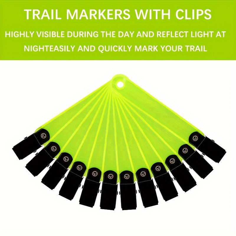Leitee 36pcs Reflective Trail Tree Tacks & Marking Ribbon Set
