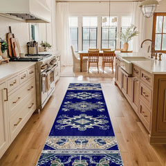 Vintage Moroccan Print Runner Rug 2'X10' Geometric Non Slip Machine Wash