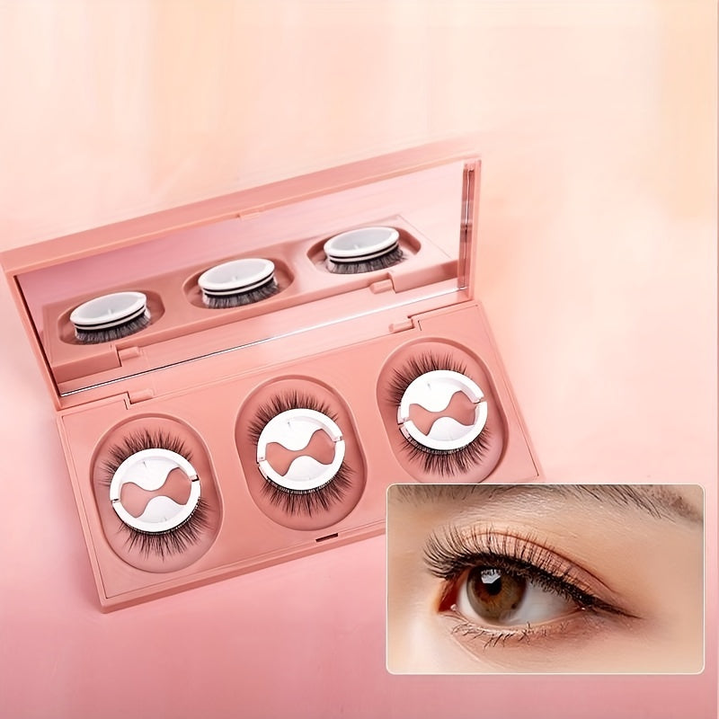 3 Pairs Natural Look 3D Reusable Self Adhesive Eyelashes