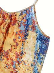 Boho Tie Dye Wide Leg Jumpsuit