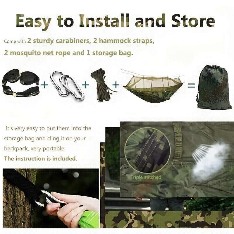 Outdoor Camping Hammock With Mosquito Net Ultra light Nylon Double Hammock