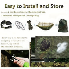 Outdoor Camping Hammock With Mosquito Net Ultra light Nylon Double Hammock