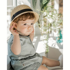 Baby Sunshade Straw Fisherman Hat for Summer