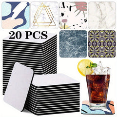 Sublimation Blank Rubber Coasters Heat Transfer Cup Mat
