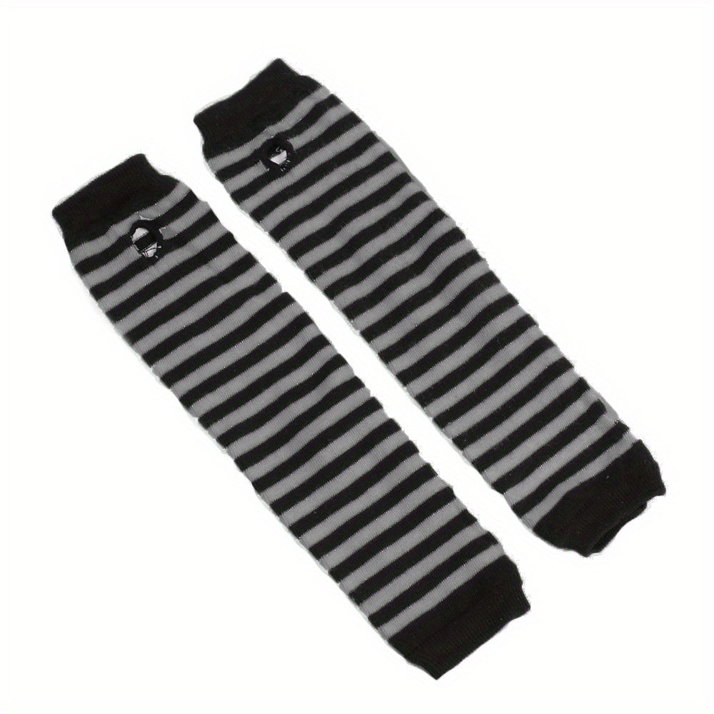 Y2K Striped Fingerless Long Glove Candy Party COSPLAY Wrist Cover Sleeves