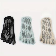 1 Pair Non-slip Cotton Five Toes Socks for Pilates Yoga