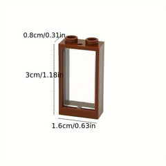20pcs Building Blocks Window House Parts Frame 1X2X3 Compatible with 60593 60602