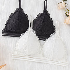 2pcs Lace Wireless Bras Comfy Intimates Bra Women's Lingerie