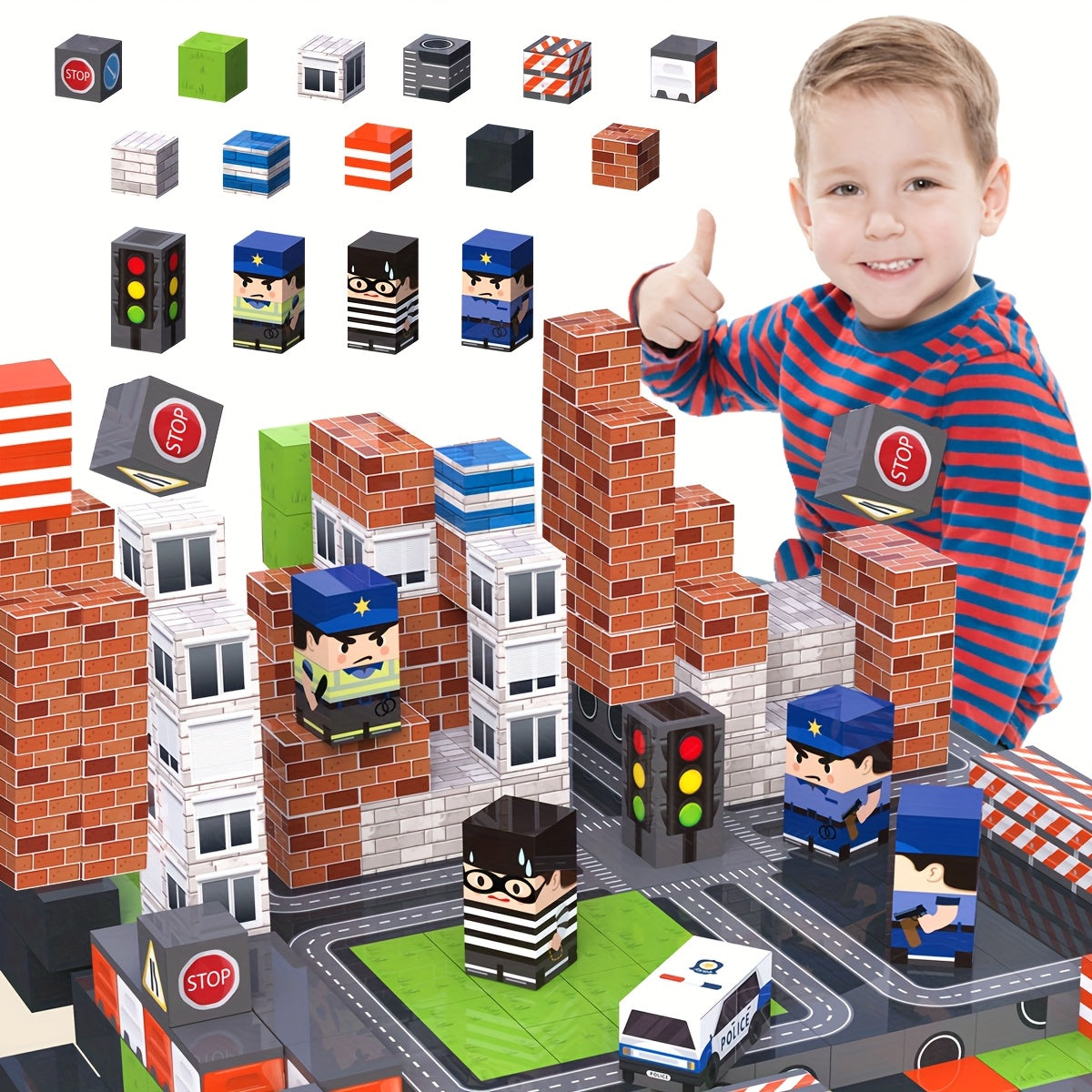 Magnetic Blocks Puzzle Learning Blocks Children's Magnetic Cube Set