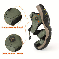 Men's Closed Toe Sandals Durable Non Slip Outdoor Hiking Trekking Sandals