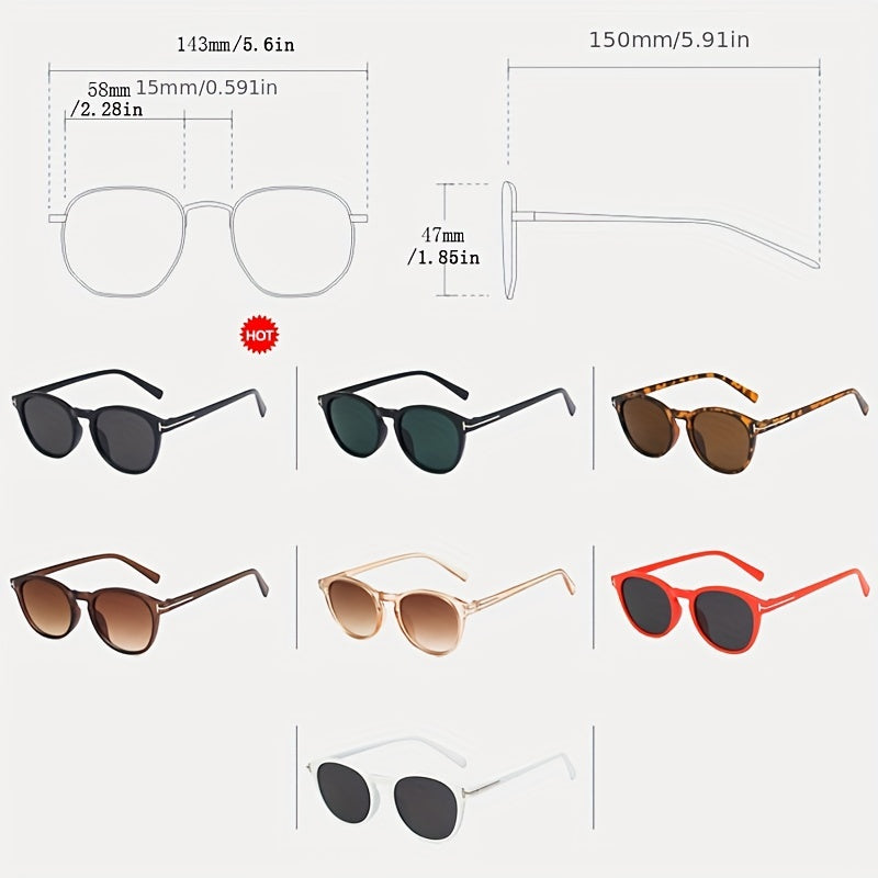 Round Sunglasses Pilot Retro Unisex UV400 Sun Shades Glasses