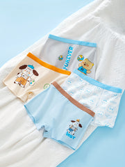 4pcs Boy's Animal Pattern Boxer Briefs Comfy Underpants