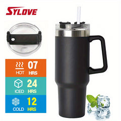 40oz Stainless Steel Water Bottle Leakproof Insulation Cup with Lid & Straw