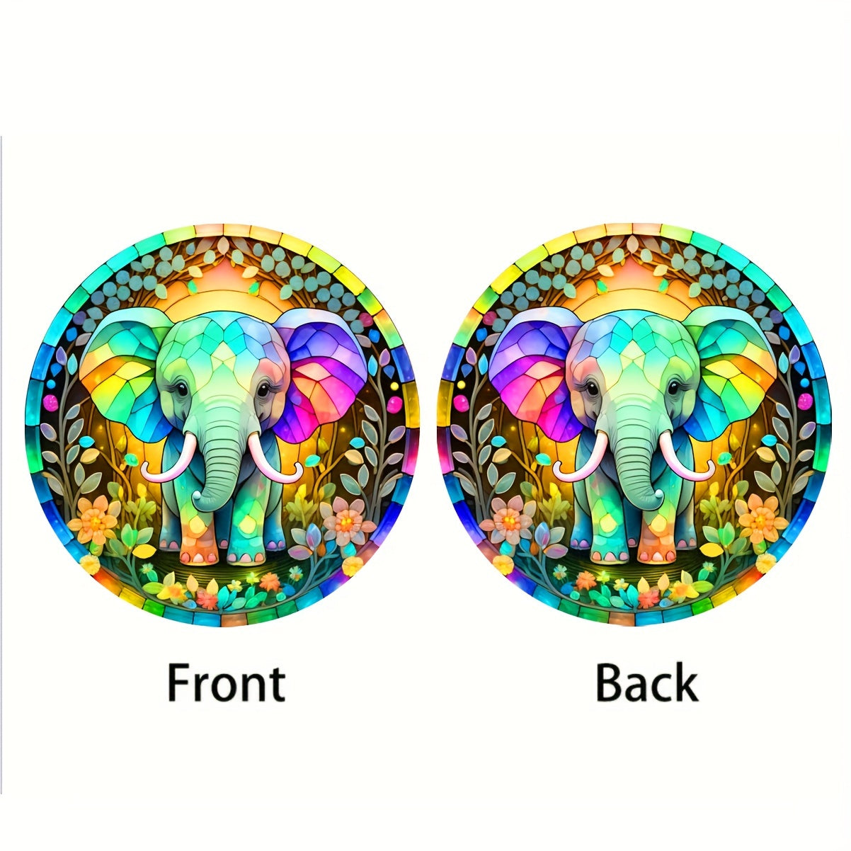 3D Elephant Stained Glass Ornament - Home Decor Gift