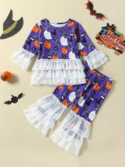 Kids Santa Gnomes Print Top & Pant Set