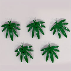 5pcs Palm Leaf Set Forest Beach Scene MOC Small Particle Building Blocks