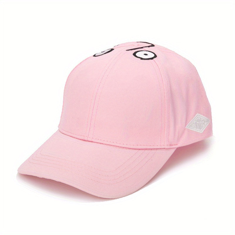 Cartoon Embroidery Pink Baseball Cap Funny Dad Hats for Women