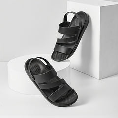 LUOFU Men's Non Slip Summer Sandals Flat Open Toe Minimalist Style