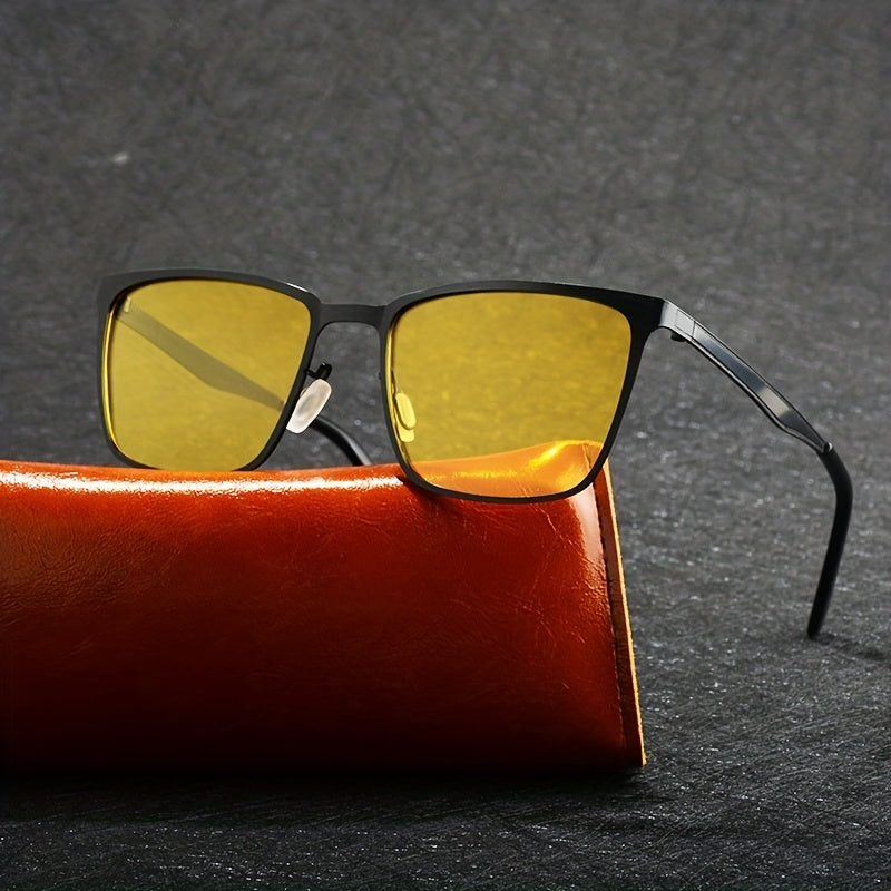 Men's Classic Polarized Sunglasses UV400 Full Frame Metal Sunglasses