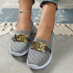 Women's Lightweight Walking Shoes Low Top Sport Flat Shoes