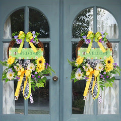 Spring Wooden Garland Decoration for Front Door - Holiday Party Supplies