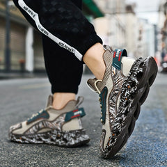 Men's Lace-up Blade Sneakers Graphic Athletic Shoes Lightweight
