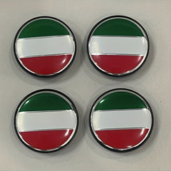 4pcs 60mm Italian Flag Car Wheel Hub Center Cap Rim Cap