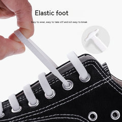 16pcs Silicone No Tie Elastic Shoe Laces T-Shaped Lazy Shoe Laces Set