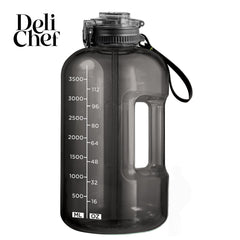 3800ml Large Capacity Water Bottle Leakproof with Strap and Straw