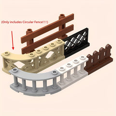 12pcs Farm & Garden Building Block Set DIY Animal Scene with Round Arc Fence