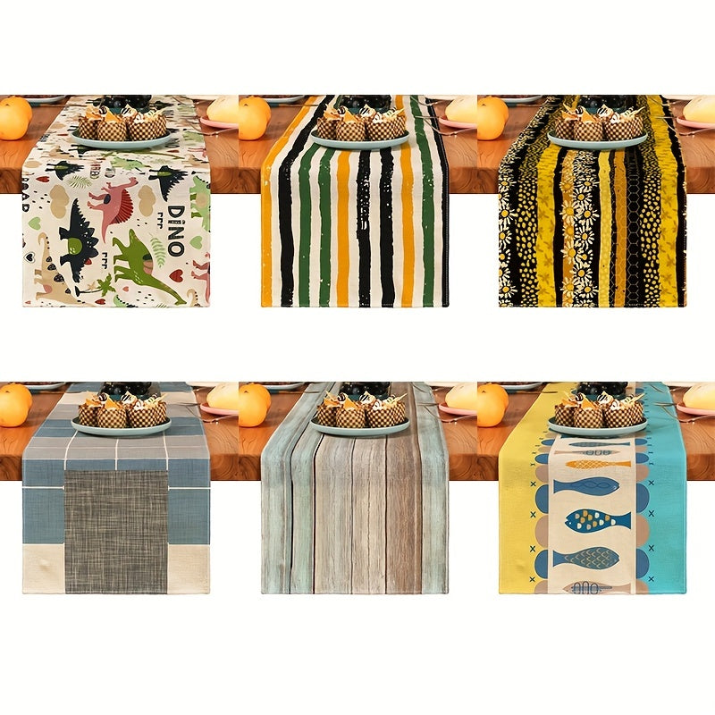 Bohemia Geometric Table Runner Linen Kitchen Dining Decoration