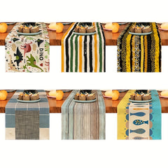 Bohemia Geometric Table Runner Linen Kitchen Dining Decoration