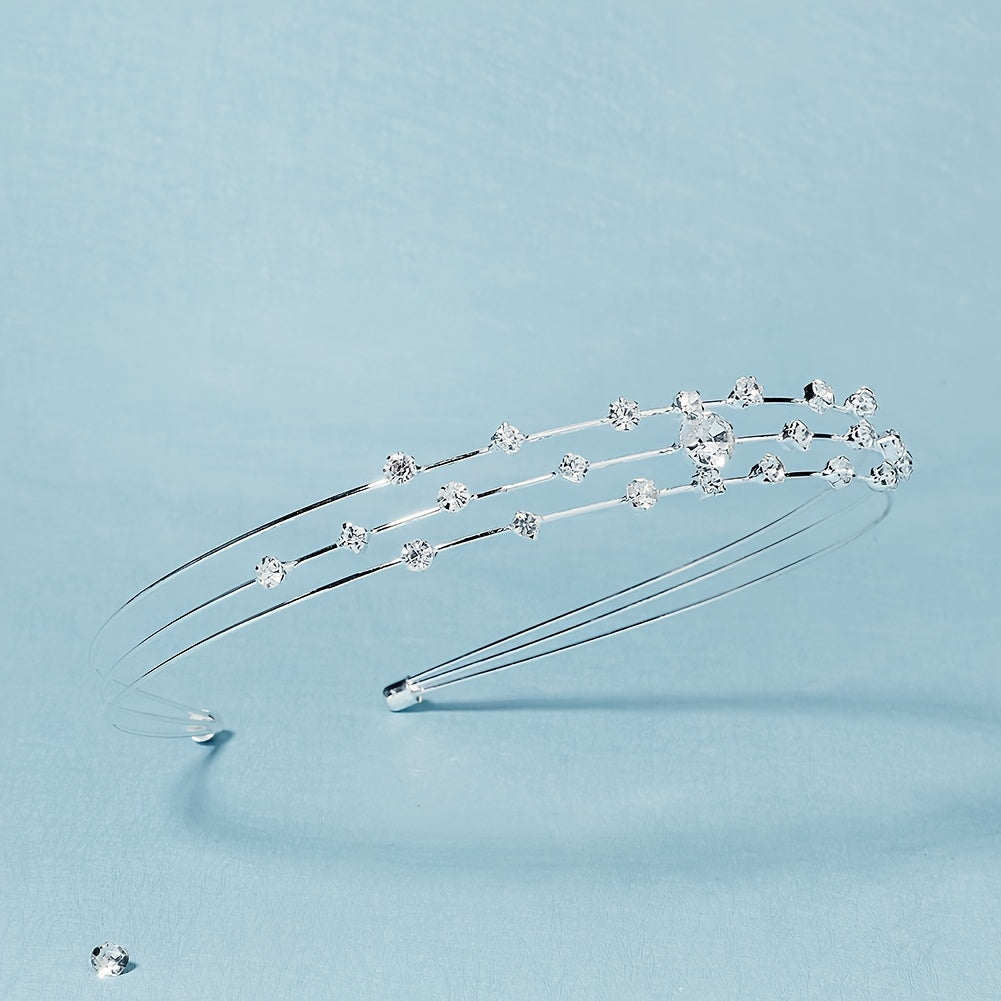 Rhinestone Metal Hairband Headband Party Favor Princess Tiara
