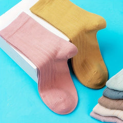 10 Pairs Solid Mid Tube Socks Women's Stockings & Hosiery