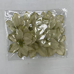 10pcs Christmas Glitter Flowers Wedding Faux Flowers Christmas Decoration Orname