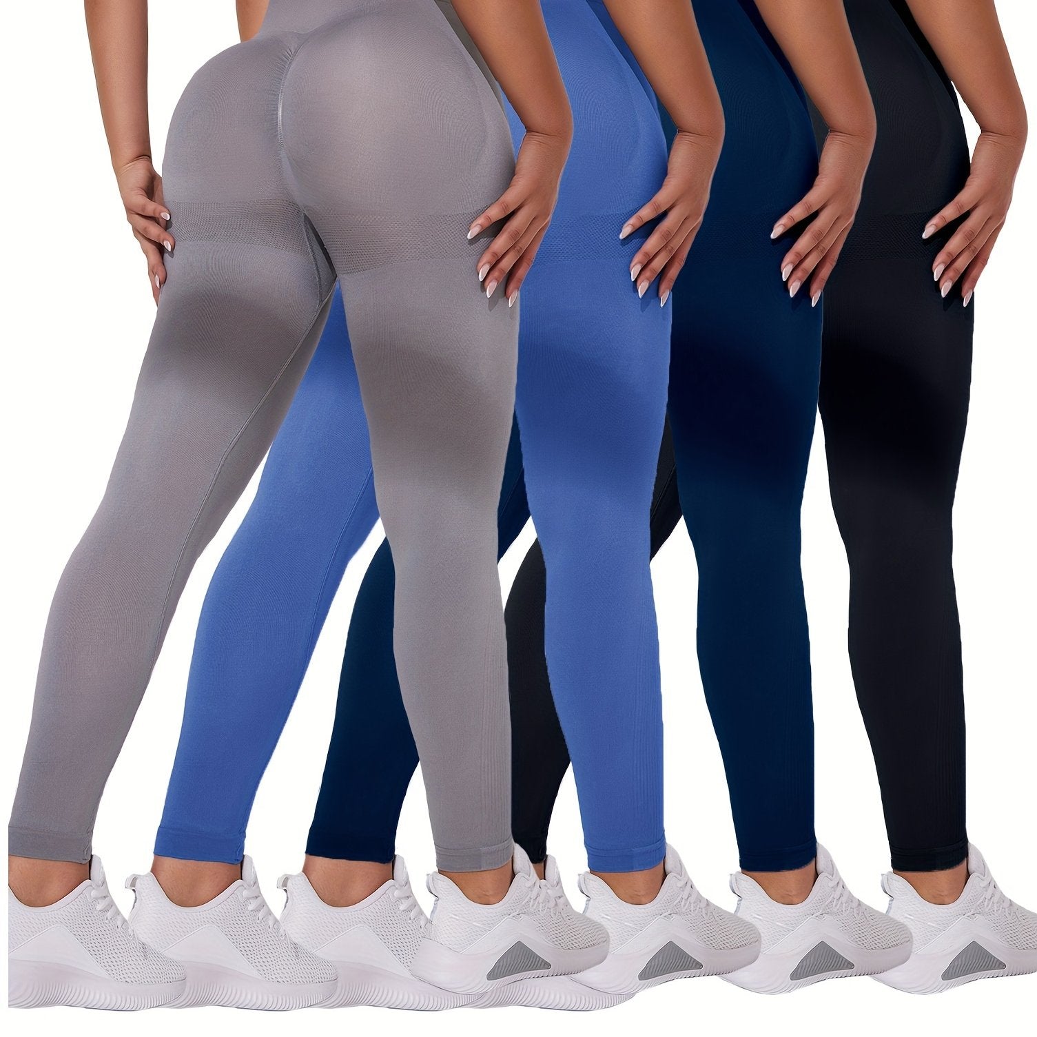 4Pcs Seamless High Waist Yoga Pants Butt Lifting Leggings