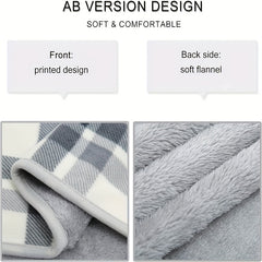 Multifunctional Shawl Blanket Double Layer Flannel Wearable Blanket