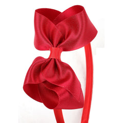 Girls Red Bow Headband Hairband Hoops Christmas Year Hair Accessories