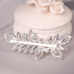 Silvery Faux Pear Hair Pin Rhinestone Hair Clip Wedding Hair Accessory