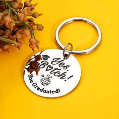 Graduation Tag Keychain Metal Key Ring Purse Bag Backpack Car Charm Gift